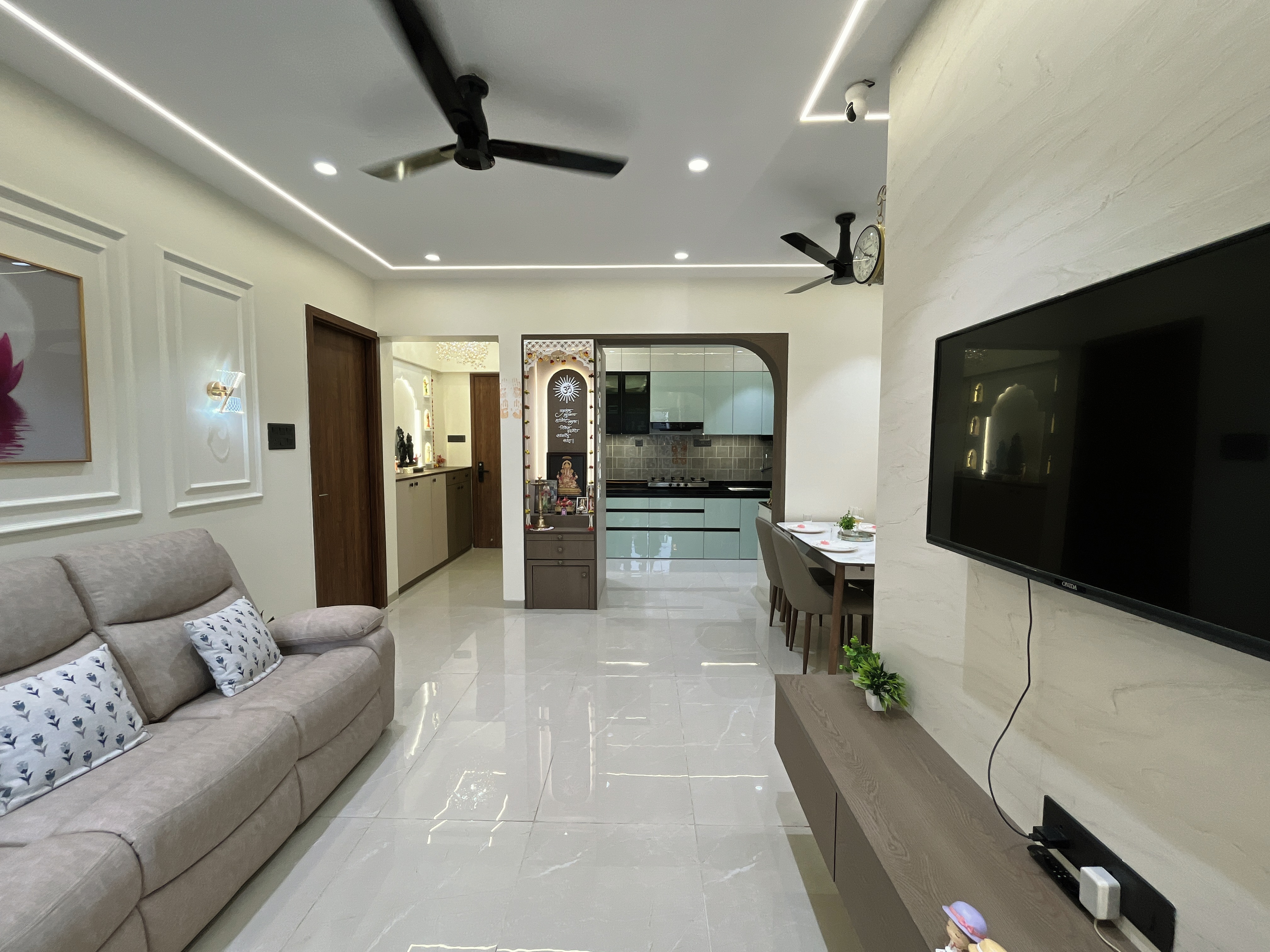Ashtikar Residence eclectic 3 BHK interior
